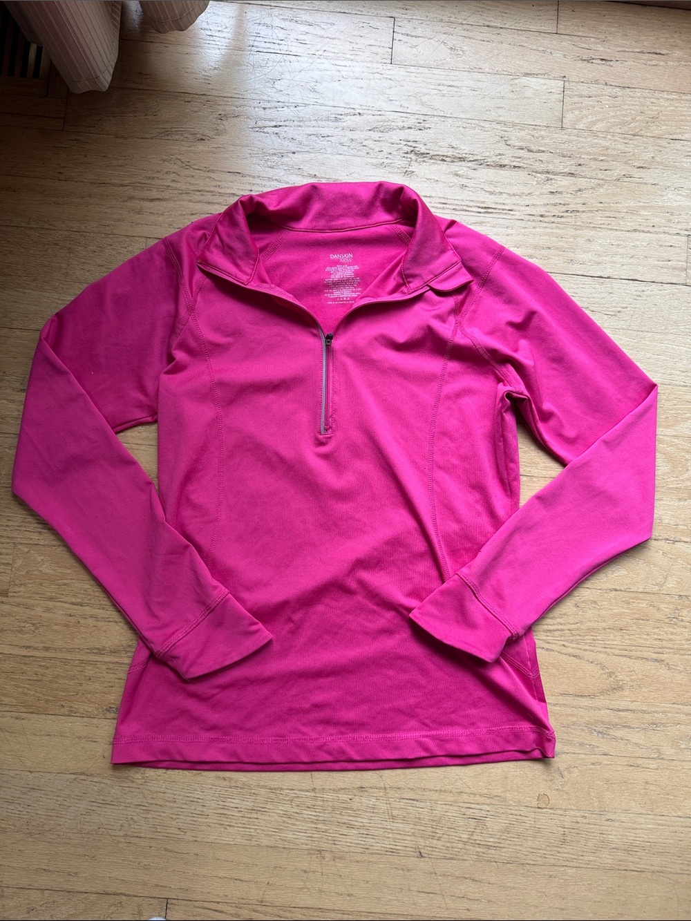 Danskin Now Hot Pink Quarter-Zip Pullover